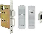 INOX FH29-TT08-PD8000 Privacy, Entry or Patio Lockset For Pocket Doors Arc Flush Pull W/ TT08 Thumbt