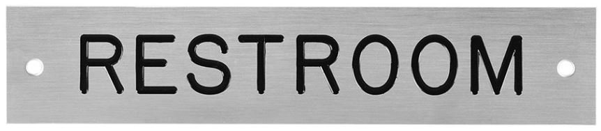 Rockwood670REngraved Sign - RESTROOM