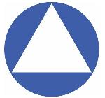RockwoodBFM624BFM Series Molded Plastic Sign - All Gender - White Triangle on Blue Background